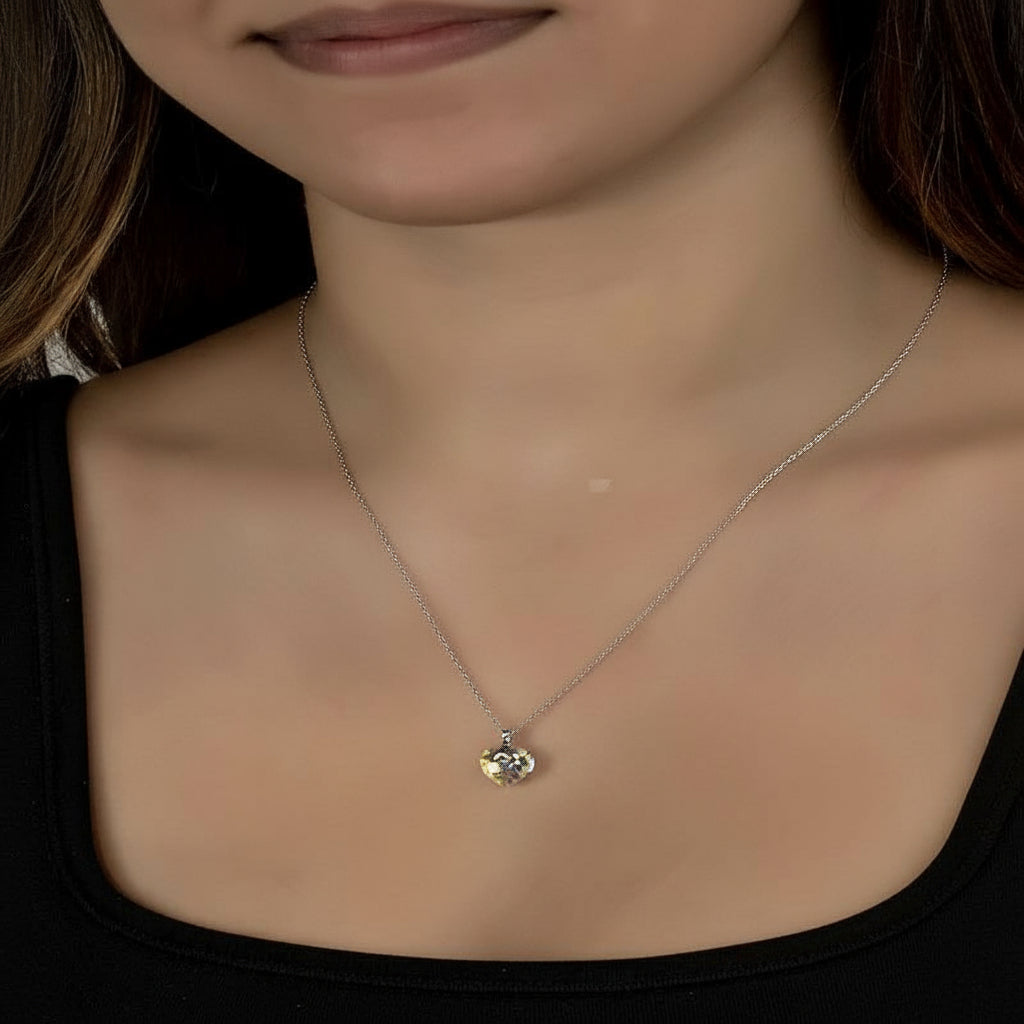 Swarovski Crystal Heart Women's Silver Necklace