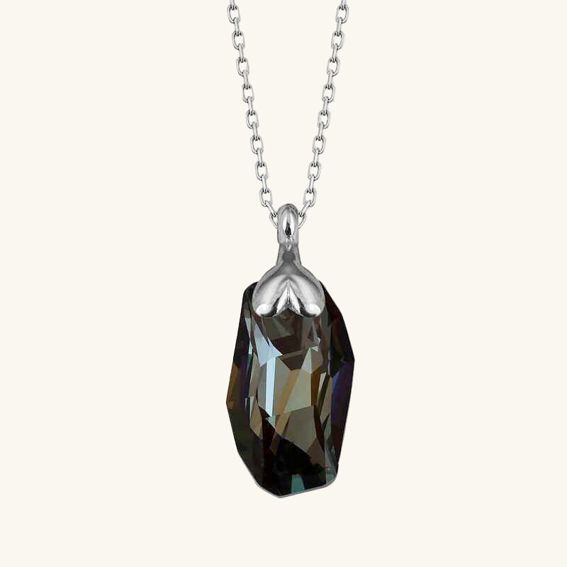 Swarovski Crystal Stone Special Cut Women's Silver Necklace