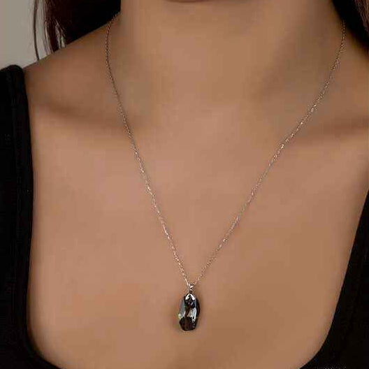 Swarovski Crystal Stone Special Cut Women's Silver Necklace