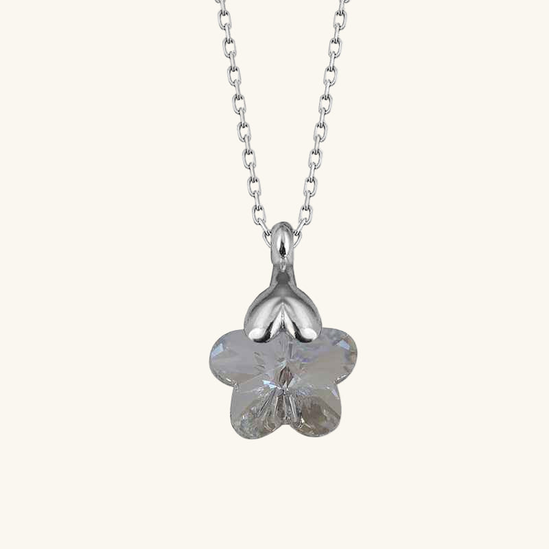 Swarovski Crystal Daisy Women's Silver Necklace