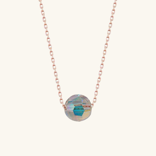Swarovski Crystal Stone Shiny Ball Women's Silver Necklace