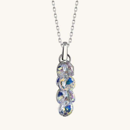 Swarovski Crystal Cluster Women's Silver Necklace