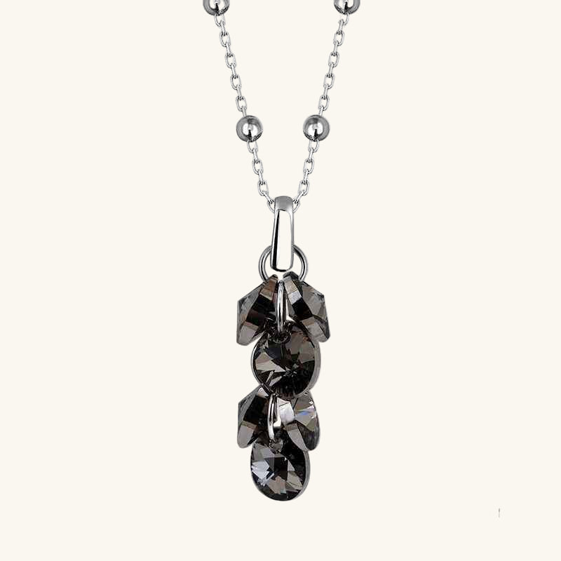 Swarovski Crystal Cluster Women's Silver Necklace