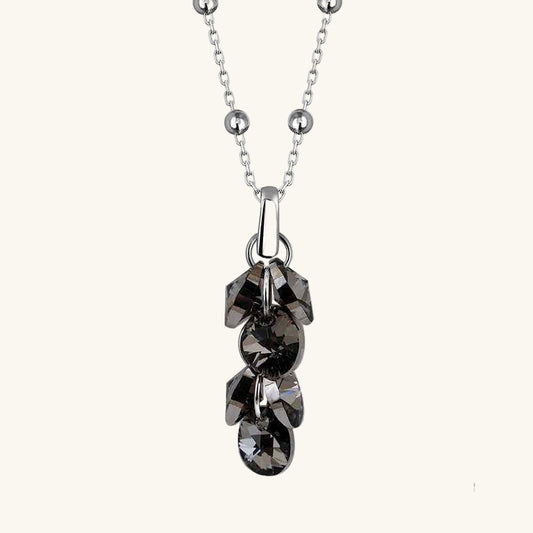 Swarovski Crystal Cluster Women's Silver Necklace