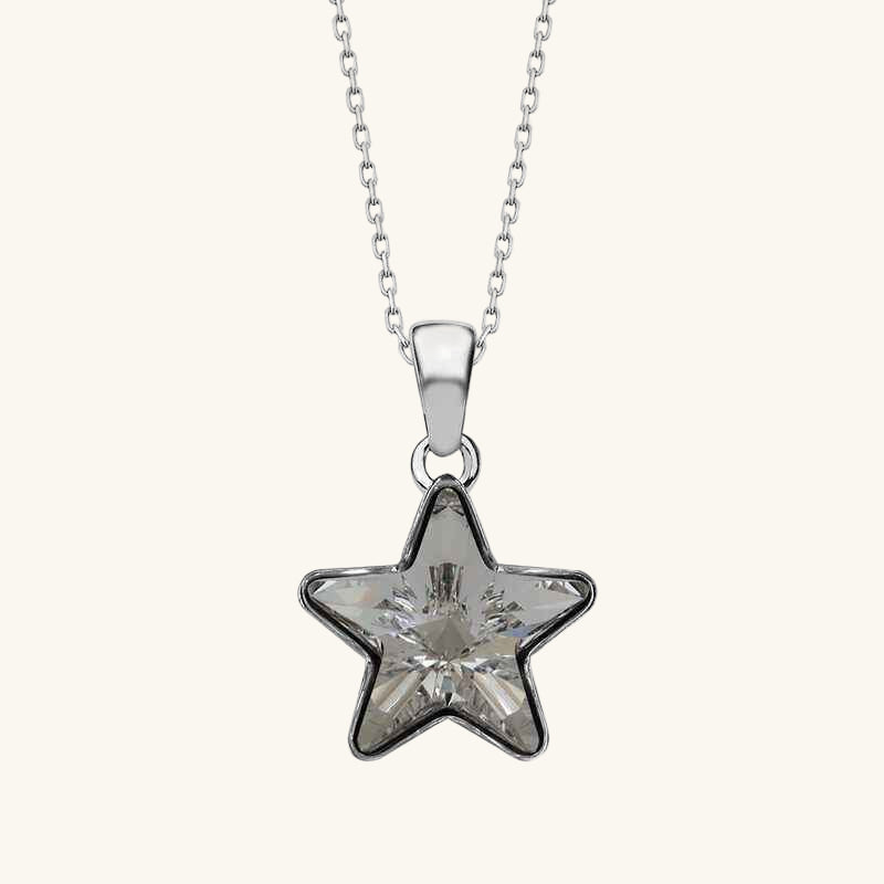 Swarovski Crystal Star Women's Silver Necklace