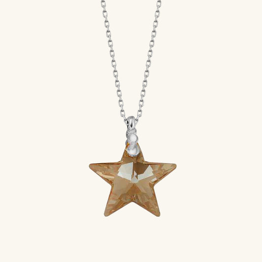Swarovski Crystal Star Women's Silver Necklace