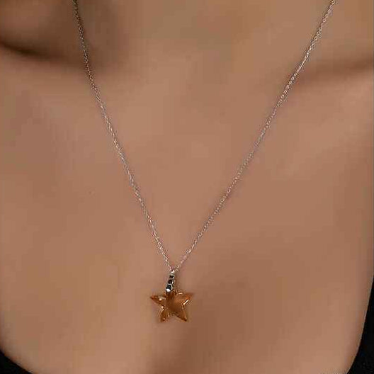 Swarovski Crystal Star Women's Silver Necklace