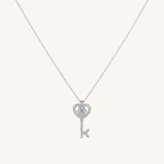Swarovski Stone Key Women's Silver Necklace