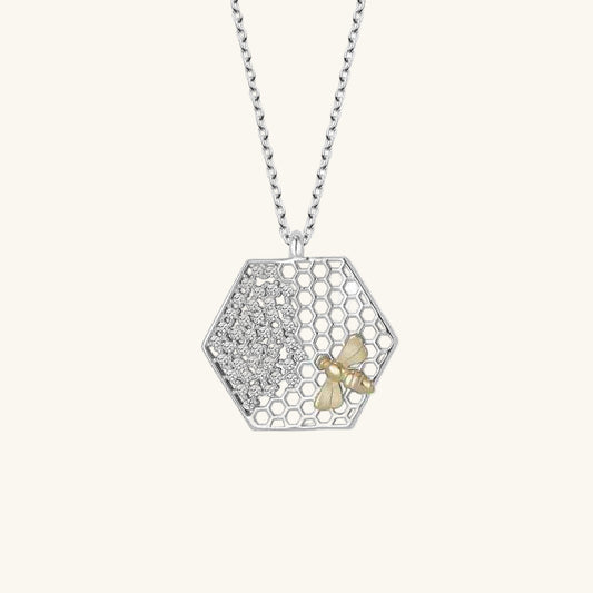 Swarovski Stone Bee Women's Silver Necklace