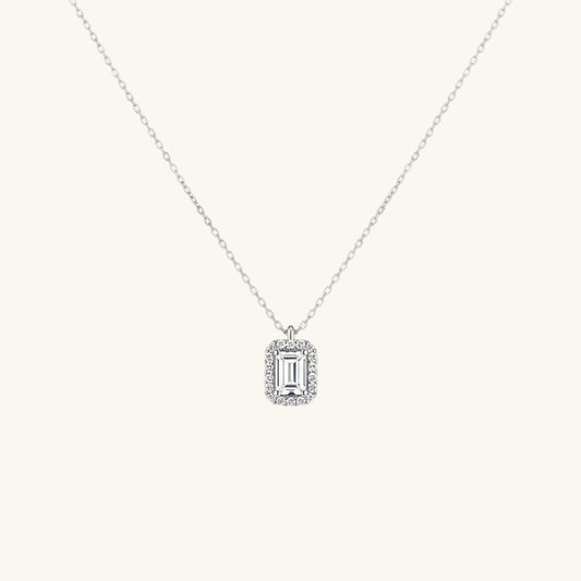 Swarovski Stone Silver Baguette Women's Necklace