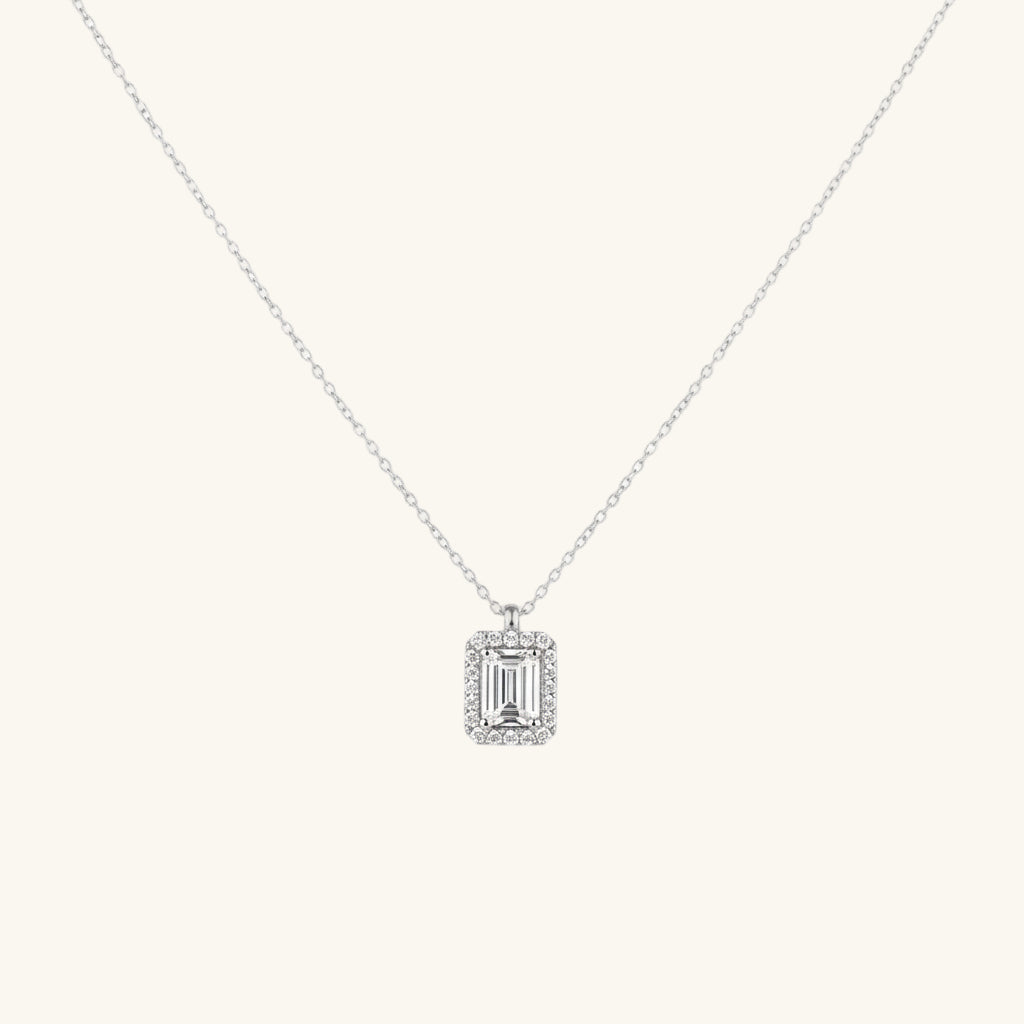 Swarovski Stone Baguette Women's Silver Necklace