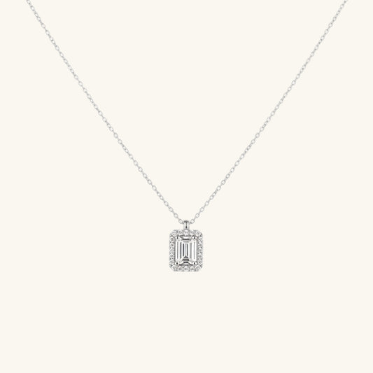 Swarovski Stone Baguette Women's Silver Necklace