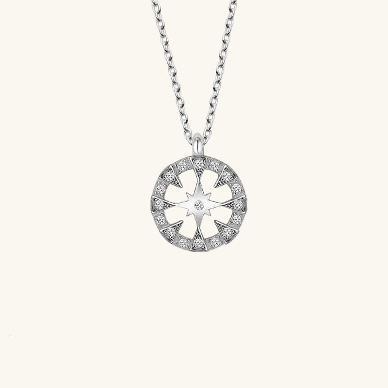 Swarovski Stone Circle Women's Silver Necklace