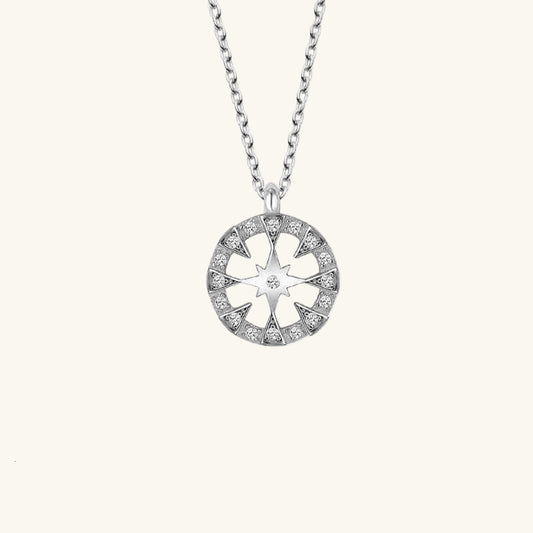 Swarovski Stone Circle Women's Silver Necklace