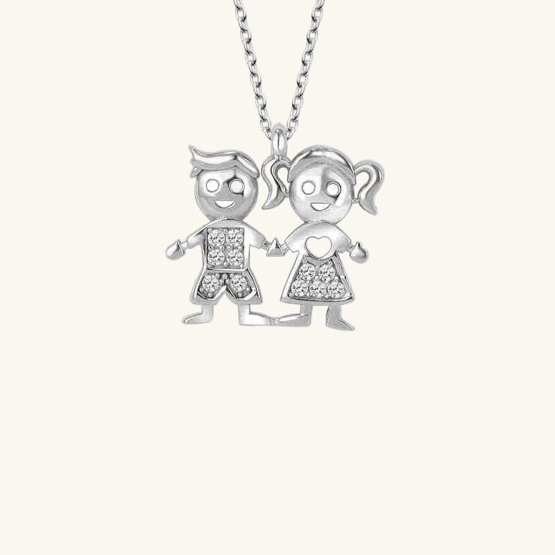 Swarovski Stone Men's Women's Girls' Silver Necklace