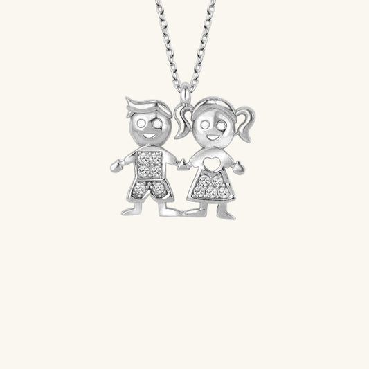 Swarovski Stone Men's Women's Girls' Silver Necklace