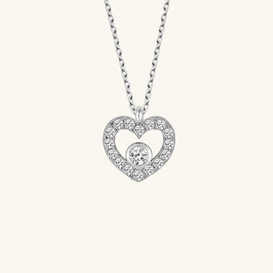Swarovski Stone Heart Women's Silver Necklace