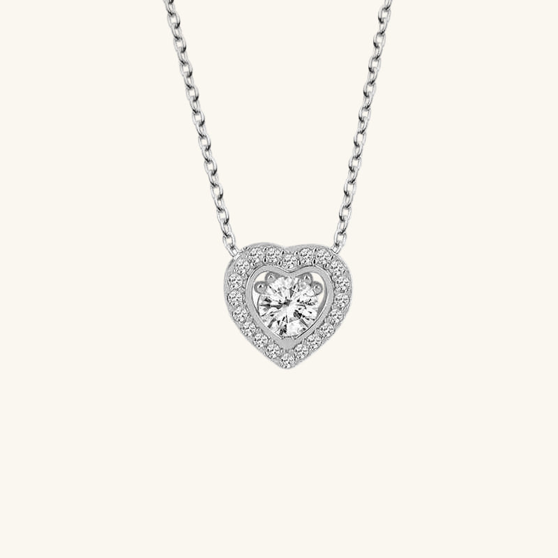 Swarovski Stone Heart Women's Silver Necklace