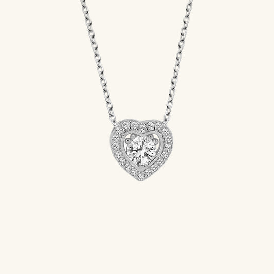 Swarovski Stone Heart Women's Silver Necklace