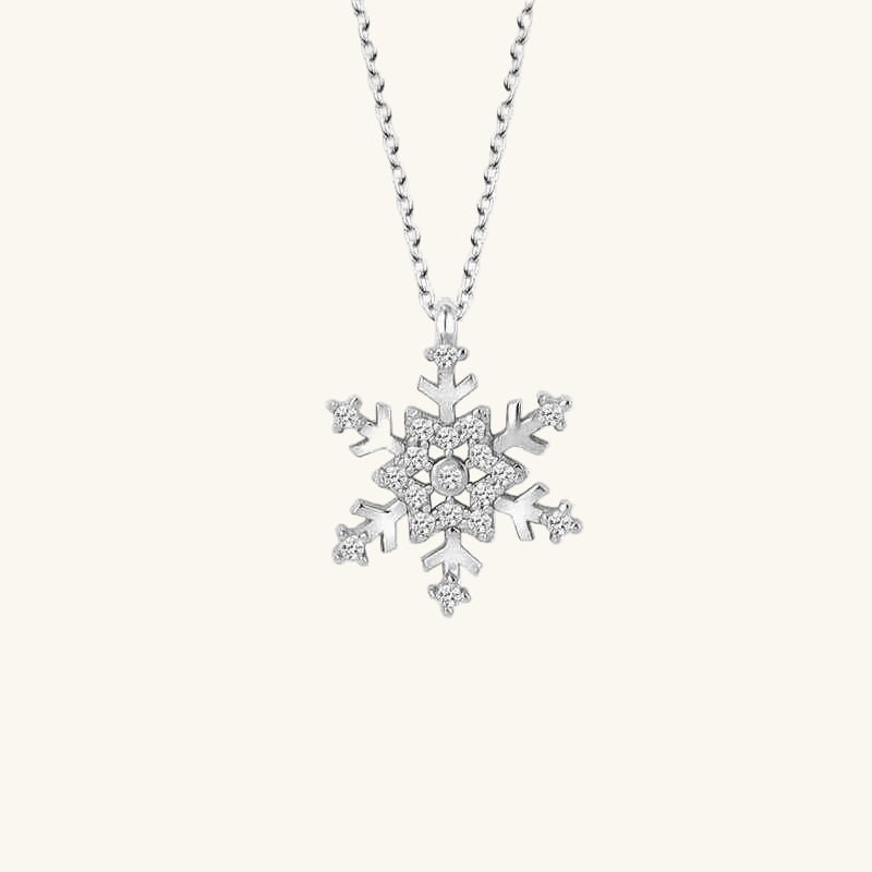 Swarovski Stone Snowflake Women's Silver Necklace