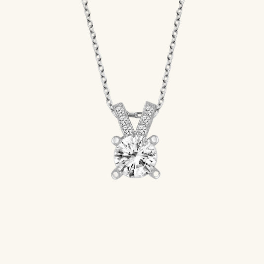 Swarovski Stone Solitaire Women's Silver Necklace