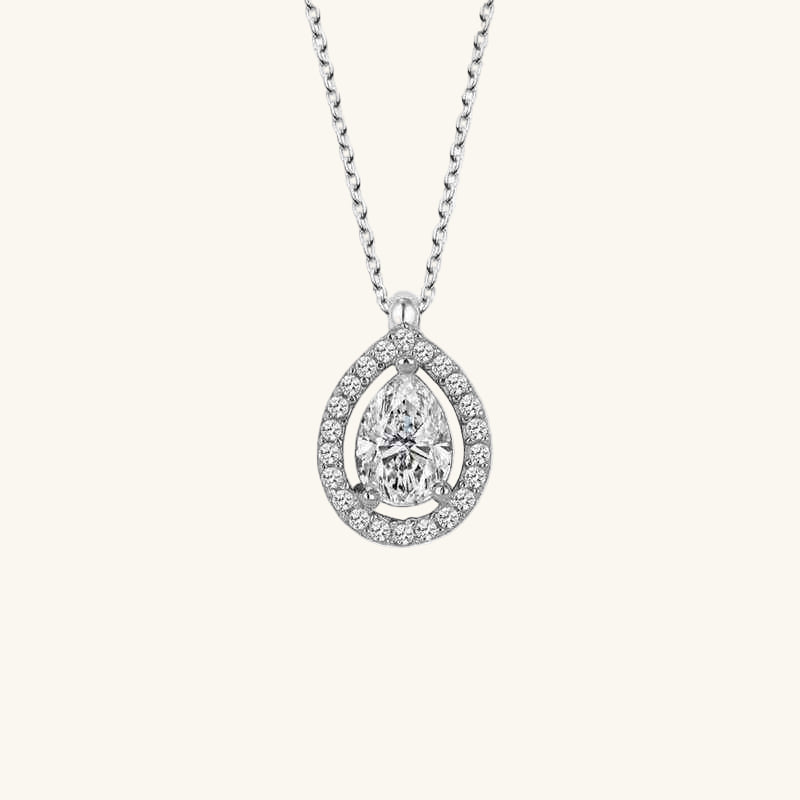 Swarovski Stone Single Stone Women's Silver Necklace