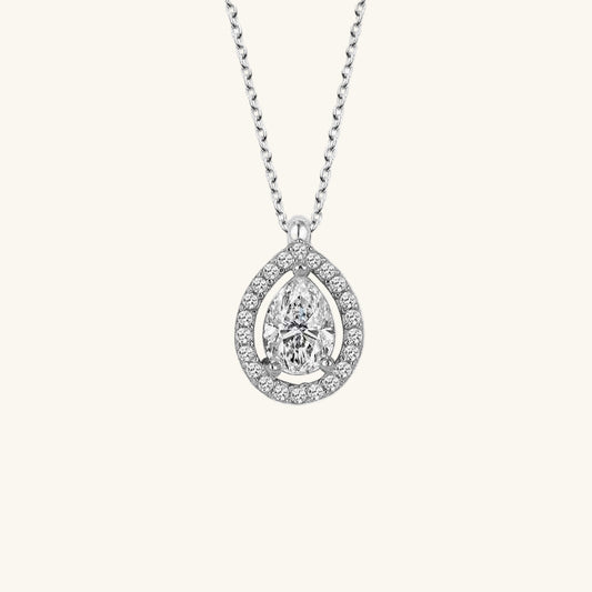 Swarovski Stone Single Stone Women's Silver Necklace