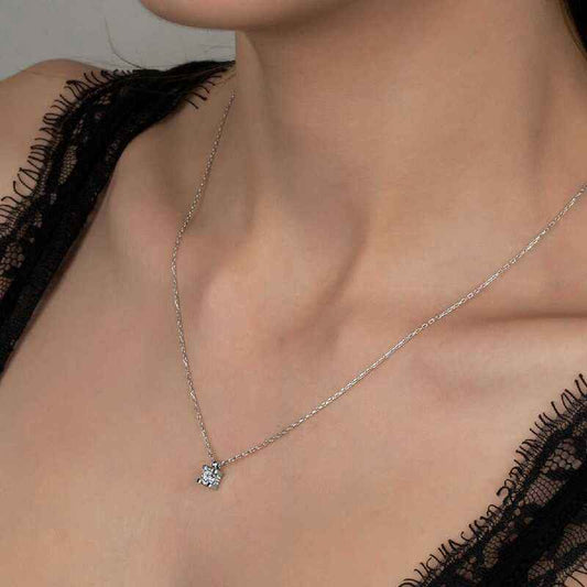 Swarovski Stone Solitaire Women's Silver Necklace