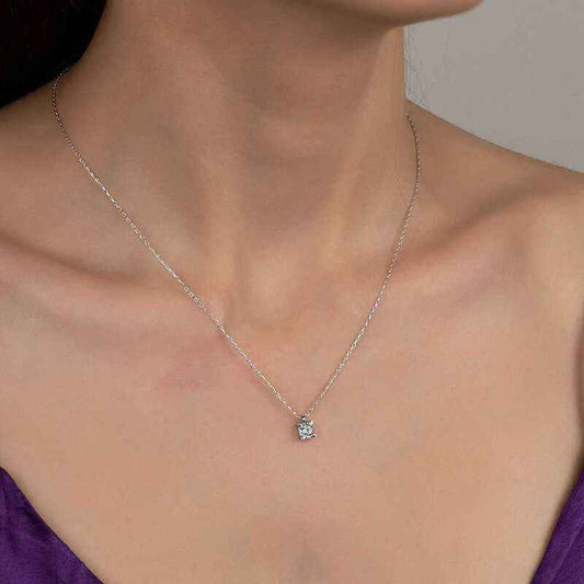 Swarovski Stone Solitaire Women's Silver Necklace