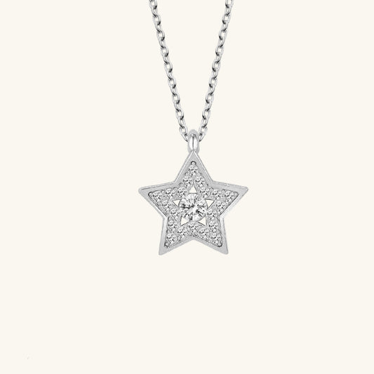 Swarovski Stone Star Women's Silver Necklace