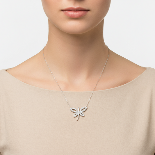 Dragonfly Women's Silver Necklace