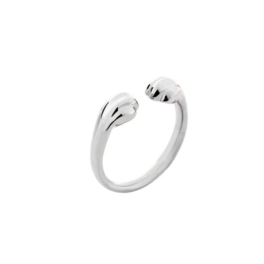 925 Sterling Silver Simple Cat's Paw Ring