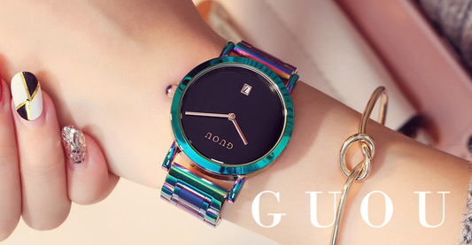 Colorful Steel Belt Fashion Color Simple  Women's Watch