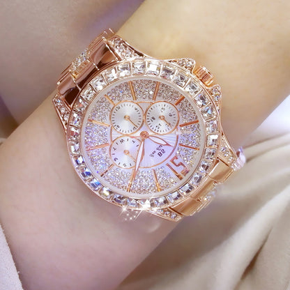 Fashion Luxury Full Diamond Steel Band Quartz Women's Watch