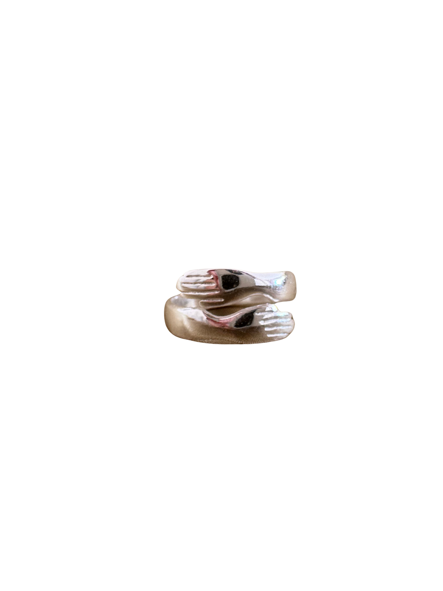 Bague en argent mains jointes