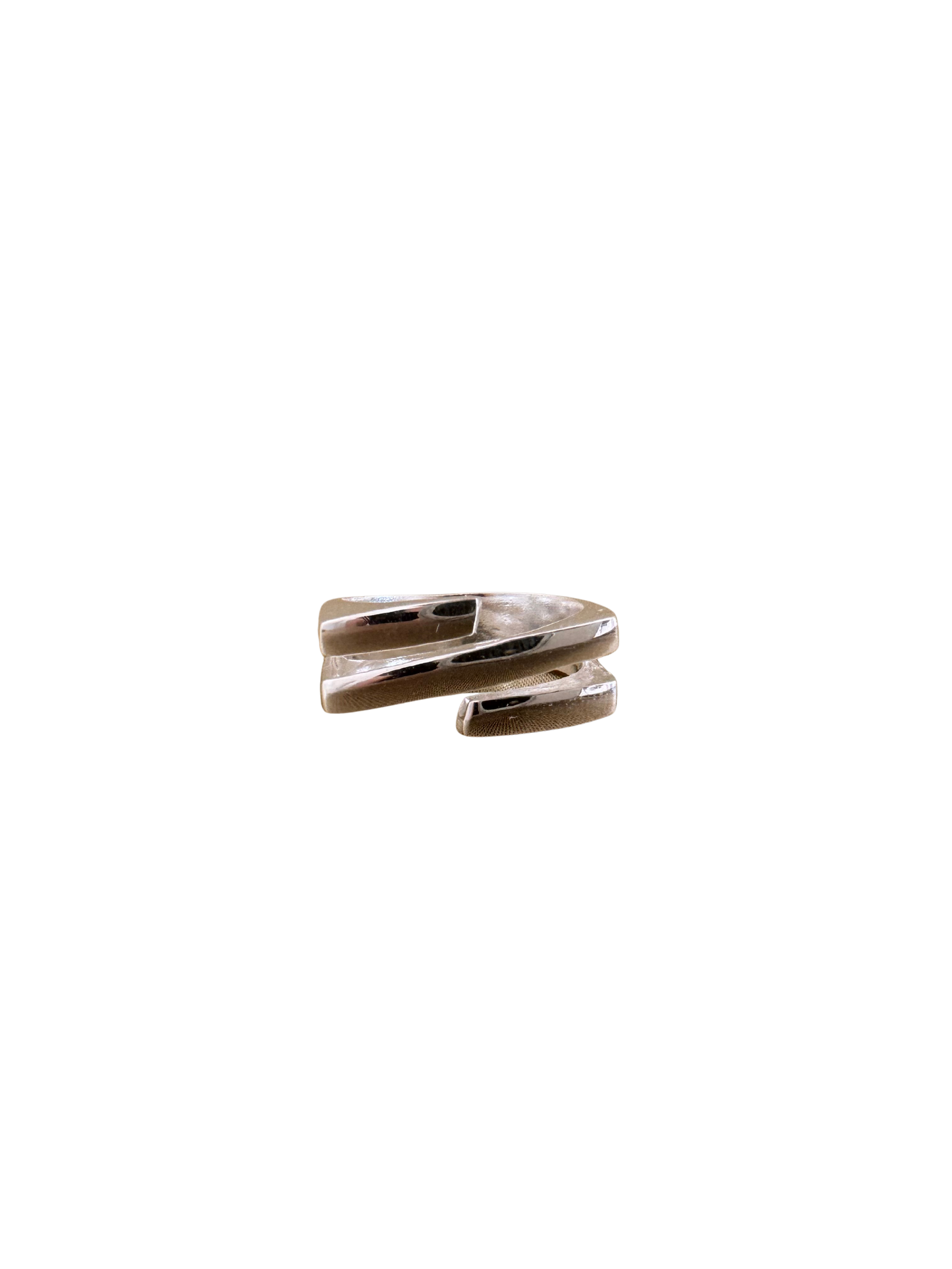 Bague en argent à double torsion
