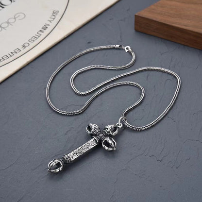 925 Sterling Silver Vintage Pendant Necklace For Men