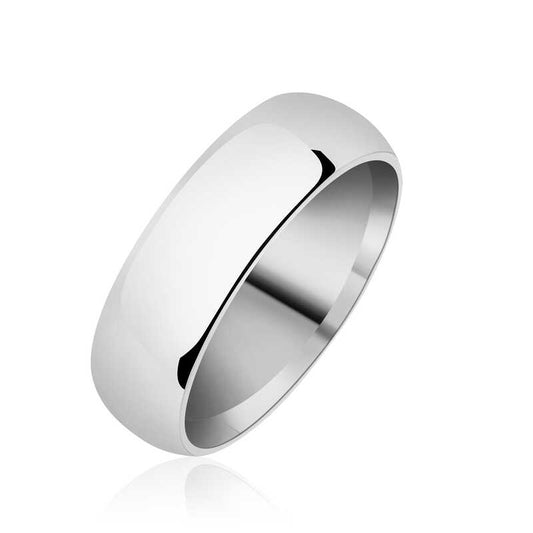 6 mm Smooth Dome Silver Ring