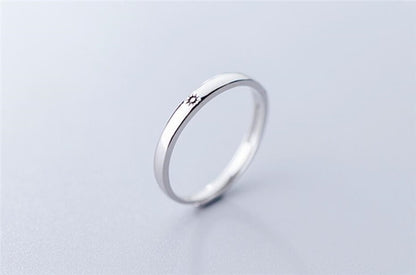 925 Sterling Silver Sweet Romantic Sun Moon Love Ring