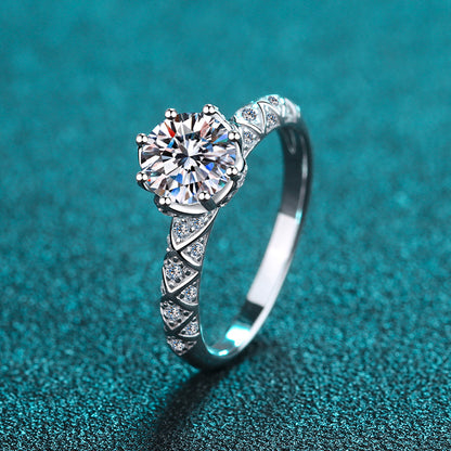 925 Sterling Silver Moissanite Ring