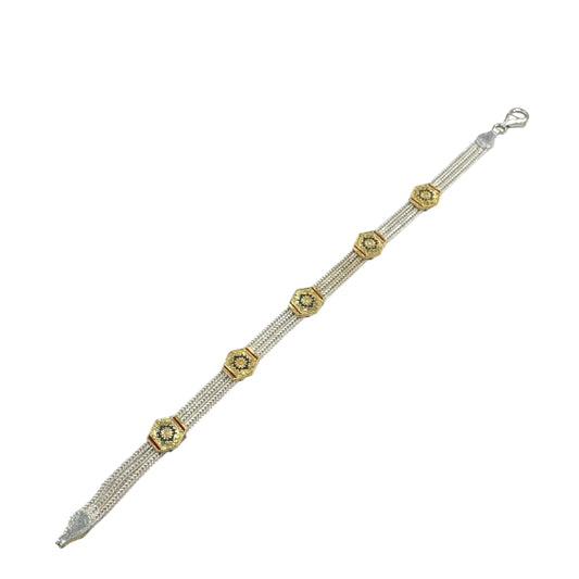 Bracelet géométrique en argent
