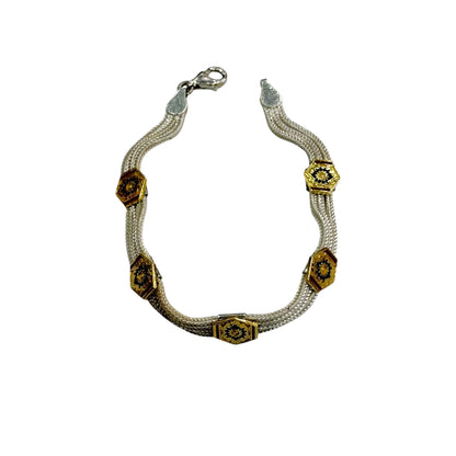 Bracelet géométrique en argent