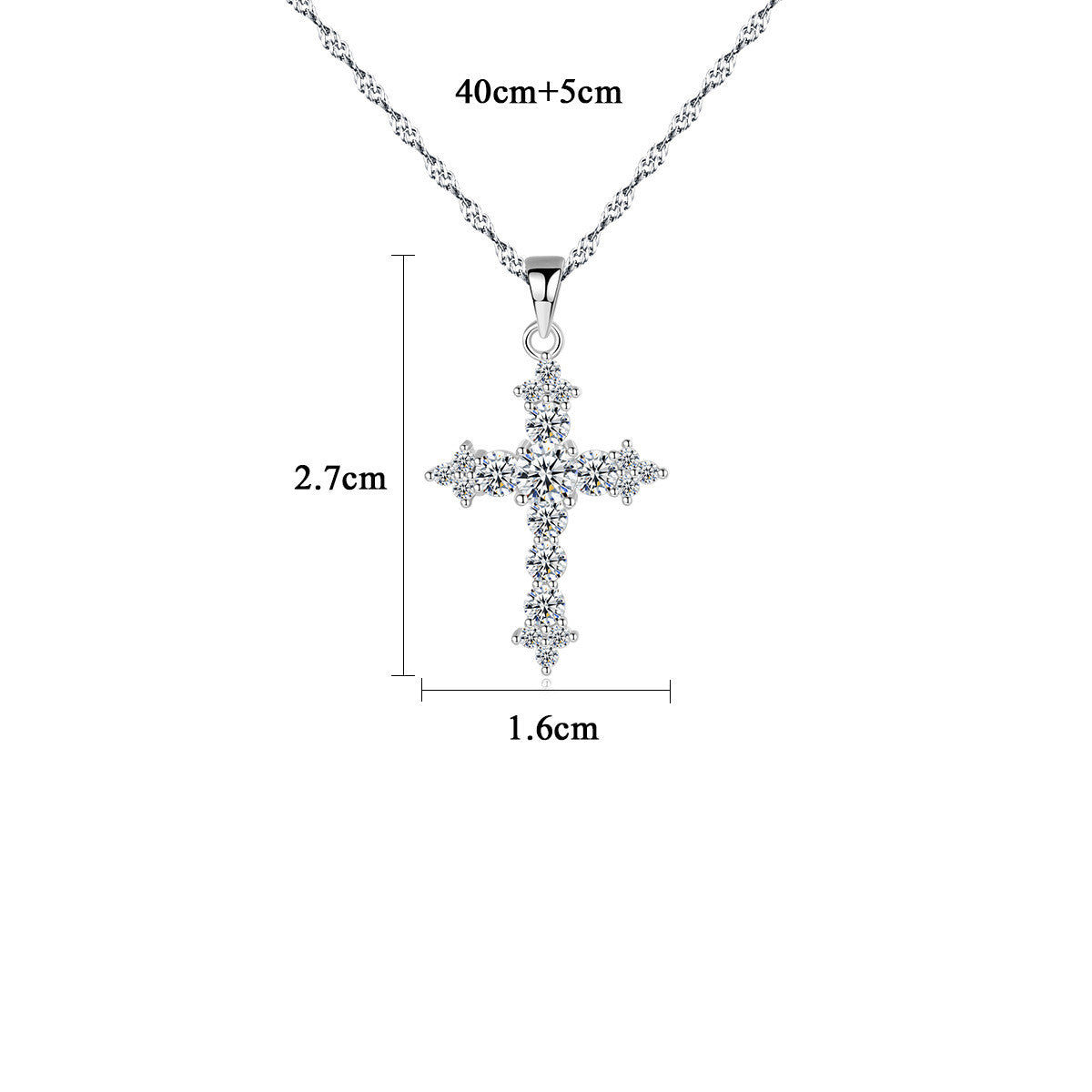 925 Sterling Silver Cross Necklace