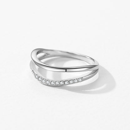 Women's Simple Double-layer Design 925 Sterling Silver Ring