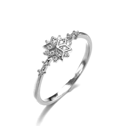 925 Sterling Silver Snowflake Ring