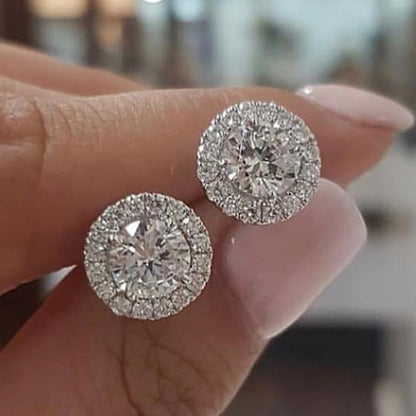 925 Sterling Silver 6mm Small Zircon Stud Earing