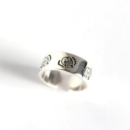 925 Sterling Silver Skeleton Skull Ring