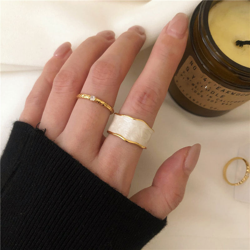 925 Sterling Silver Vintage Irregular Smooth Ring