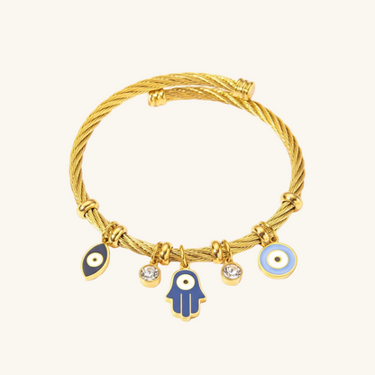 Armband mit Herzanhänger „Böses Auge“