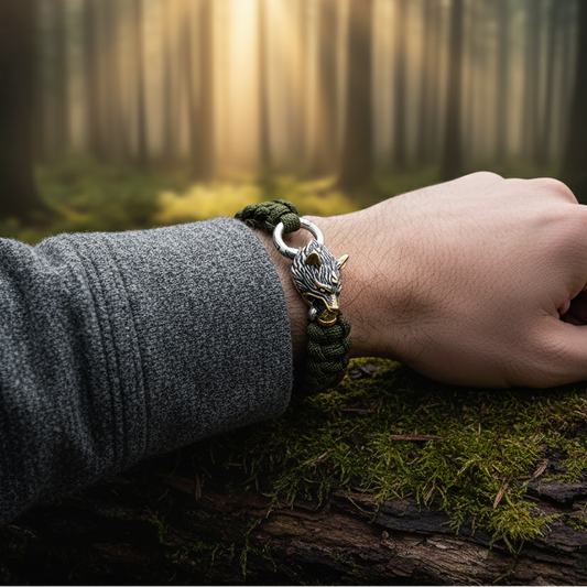 Odins Wolf Wikinger Paracord Armband